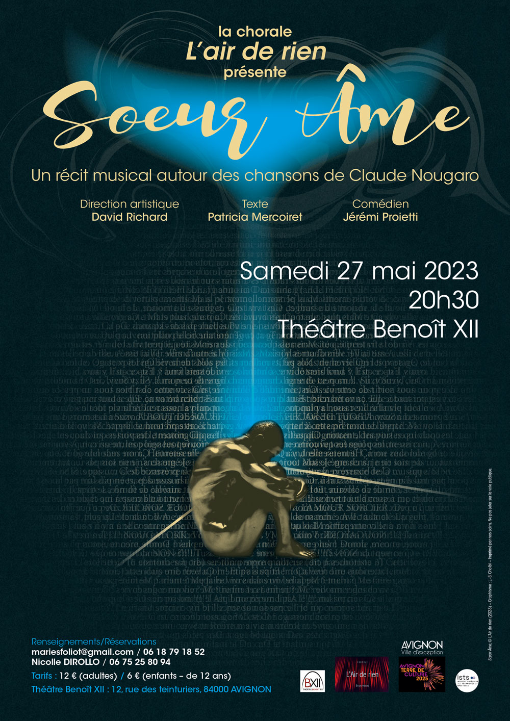 Le Théâtre Benoît XII accueille la chorale L’Air de Rien, pour le spectacle « Sœur Âme », le 27 mai 2023