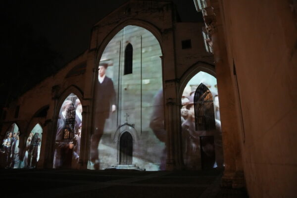 Mapping architectural et sonore -Église des Célestins, Avignon / ©Nadia L - ISTS